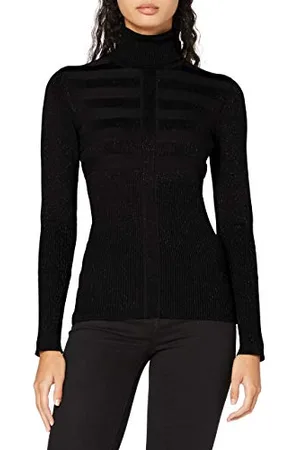 Morgan Pull Manche Longue col Roulé Lurex Mentosa Maglione, , Tm Donna
