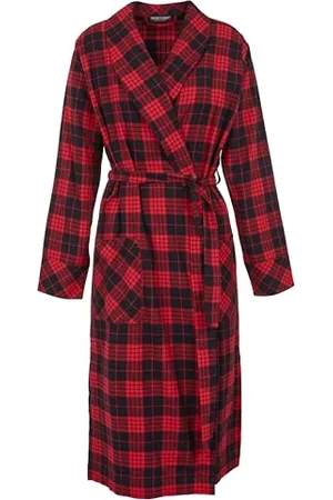 Emporio Armani Tartan Christmas Viscose Nightgown Bathrobe, , XS Women