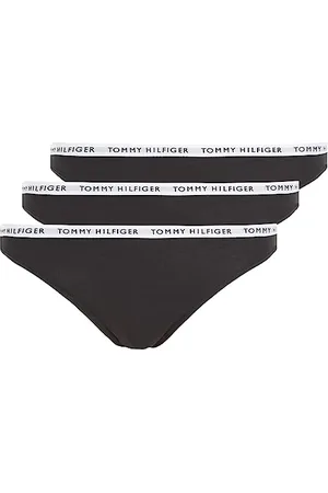 Tommy Hilfiger Slip Donna Confezione da 3 Intimo, (Black/Black/Black), XS