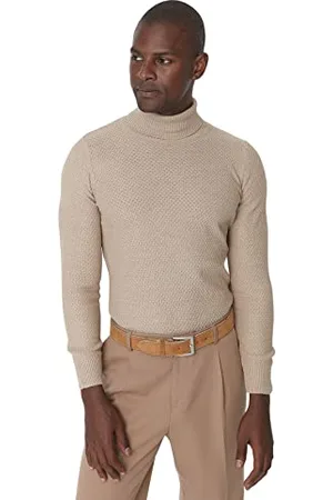 Trendyol Maglione A Collo Alto Plain Slim Maglia di Tuta, , L Uomo