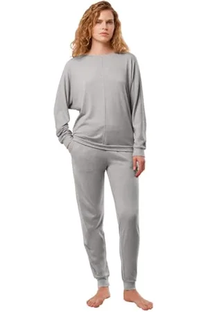 Triumph Donna Cozy Comfort Cozy Trouser, Light Grey Melange, 52