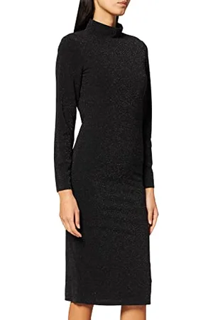 KENDALL + KYLIE KENDALL & KYLIE K&K W Openback Midi Dress KKW353012 Vestito da Cocktail, Black, Large (Pacco da 8) Womens