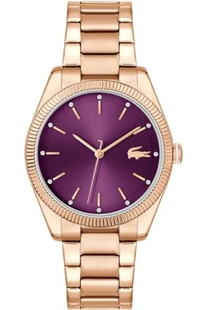 Lacoste Orologio con Movimento al Quarzo a Tre Lancette da Donna Collezione CAPUCINE con Cinturino in Acciaio Inossidabile color oro rosso - 2001402