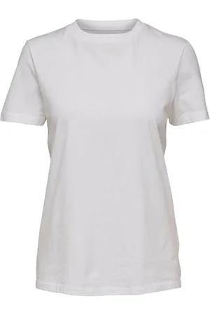 SELECTED SFMY Perfect SS Tee-Box Cut Noos T-Shirt, Brillante, M Donna