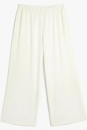 Koton Line Detail Elastic Waist Palazzo Trousers Boxer Bambino, (001), 54 da Donna