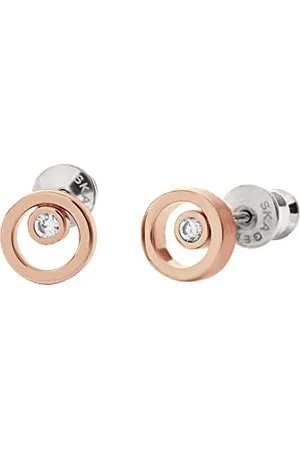 Skagen Orecchini da donna in acciaio inossidabile o semi-preziosi con chiusura a scatto sul retro