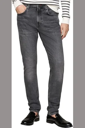 Tommy Hilfiger Uomo Jeans Tapered Slim Fit, Grigio (Rich Grey), 38W/32L