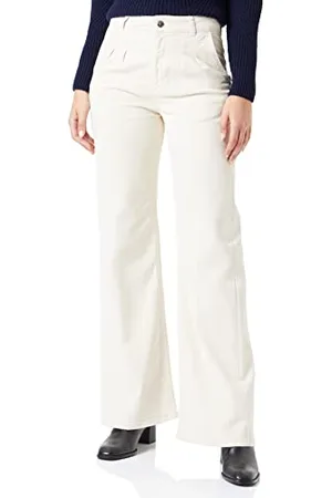Benetton Pantaloni 457YDF025 Donna, Panna 0l8, 40