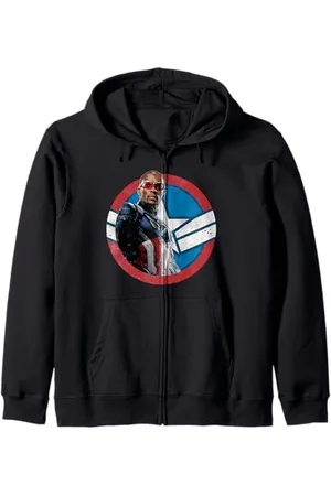 Captain America: Brave New World Sam Wilson Star Logo Felpa con Cappuccio