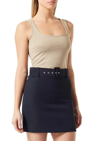 Koton Medium Rise Belted Mini Skirt Gonna, (704), 34 da Donna
