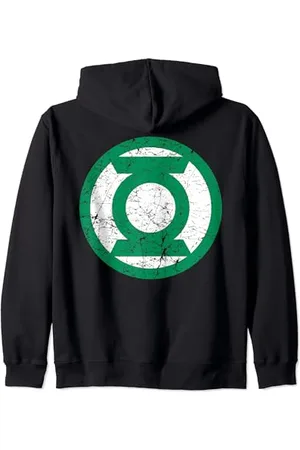 DC Comics Originals DC Lanterna Verde Logo Distressed Felpa con Cappuccio