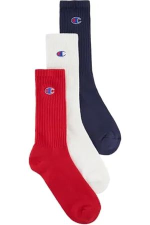 Champion Socks Seasonal (U20138) -Colored C-Logo 3PP Crew Calze, , 35-38 (Pacco da 3) Unisex-Adulto