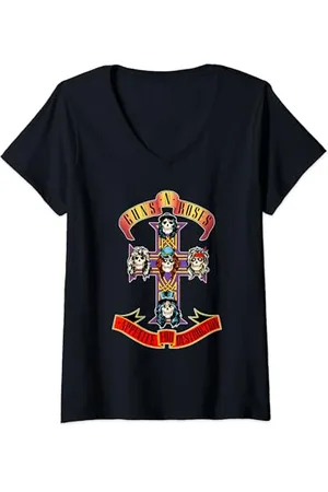 Guns N´Roses Croce ufficiale Maglietta con Collo a V