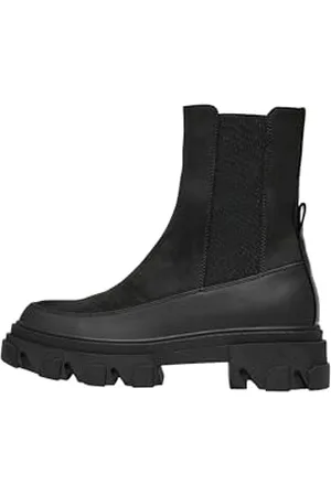 ONLY SHOES ONLTOLA-1 Nubuck PU Chunky Boot-Noos, Stivaletto Donna, Black, 37 EU