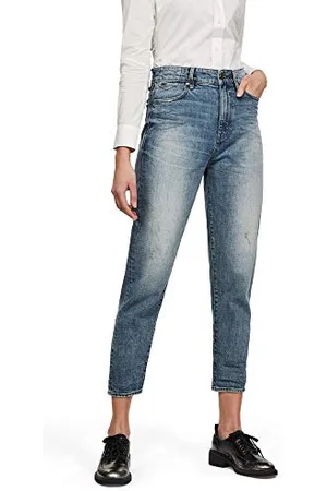 G-Star Donna Janeh Ultra High Mom Ankle Jeans, (vintage sailor blue D16083-B767-B172), 27W / 32L