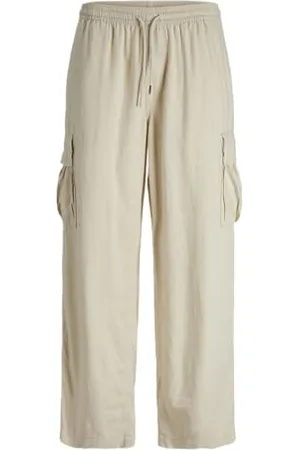 JACK & JONES Jpstbill Jjnate Linen Blend Cargo Jog SN Pantaloni, , S Uomo