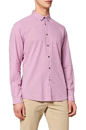 FIND Oliver Gingham, Camicia Uomo, (Hot Pink), X-Large