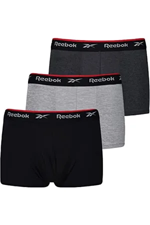 Reebok Uomo, Pantaloncini Sportivi, Nero/Grigio Scuro/Grigio, Confezione da 3, Grande