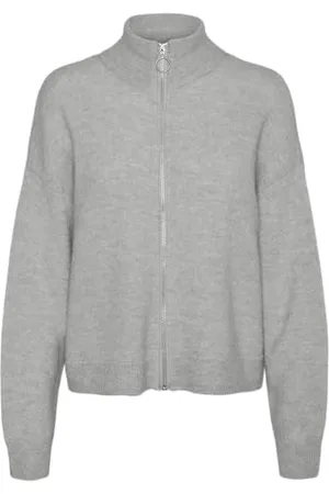 VERO MODA Vmpalma LS-Cardigan con Zip a Maniche Lunghe, Modello Noos Maglione, , S Donna