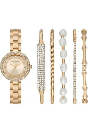 Skechers Orologio da Donna, Bracciale Glitz Set, Movimento a Tre Lancette, Acciaio Inossidabile, Cassa 32 mm e Bracciale in Acciaio Inossidabile, D