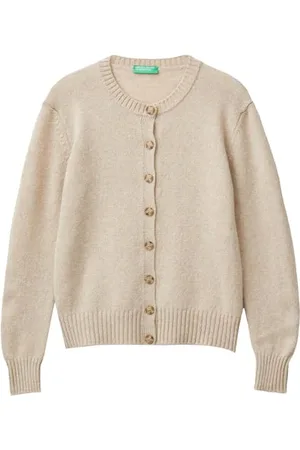 Benetton Maglia Coreana M/L 103me500l Maglione Cardigan, , XL Donna