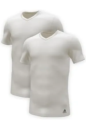 adidas Multipack V-Neck T-Shirt (2pk) Maglie Termiche, Bianco, M Uomo