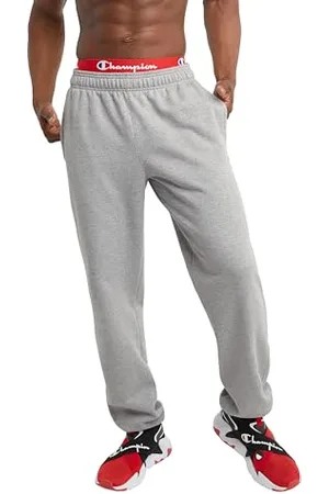 Champion Powerblend Pantaloni in Pile con Fondo Rilassato, Oxford Grigio, L Uomo