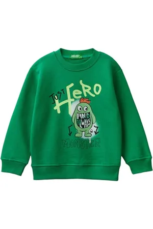 Benetton Maglia G/C M/L 3FWYG10FN Felpa con Cappuccio, , L Bambino