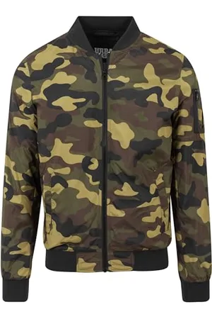 Urban classics Bomber Uomo, Giacca Mimetica, Bomber in Stile Old School, Giacca Mezzo Tempo Impermeabile, Vestibilità Ottimale, Taglie S - XXL
