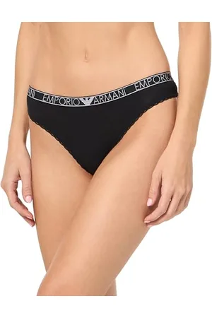 Emporio Armani Eco-Viscose Dreamy Brazilian Brief, Slip Donna, (Black), XL