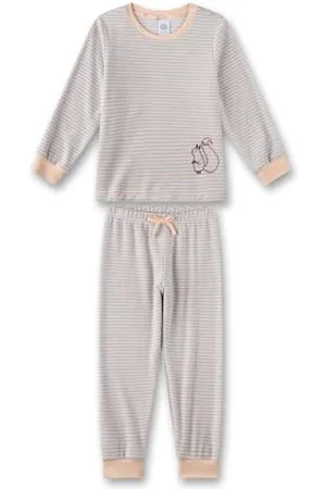 Sanetta ALLOVER - Pigiama - White Pebble/blu Scuro