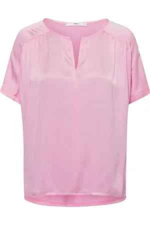 Brax Style Caelen Cupro Hybrid T-Shirt, Colore: Rosa, 48 Donna