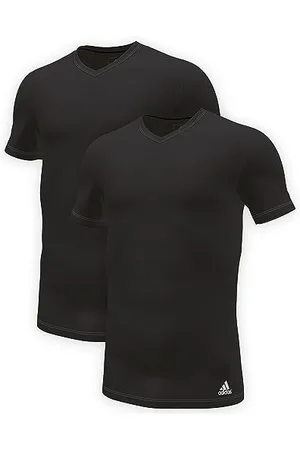 adidas Multipack V-Neck T-Shirt (2pk) Maglie Termiche, Nero, L Uomo