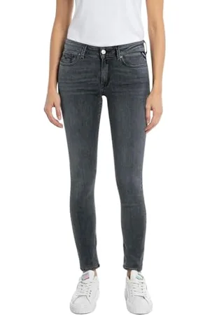 Replay Jeans da donna con power stretch, grigio (Dark Grey 097), 26W / 28L