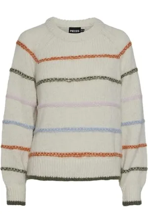 Pieces® Pcnelia LS O-Neck Knit BC Maglione Lavorato a Maglia, , L Donna