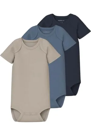 NAME IT Nbnbody 3P SS Solid Rib Noos, , Numeric_86 (Pacco da 3) Unisex-Adulto