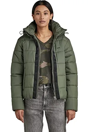G-Star Donna Meefic Hooded Padded Jacket, (lt hunter D17597-B958-8165), S