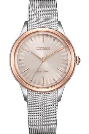 Citizen Orologio Analogico Eco-Drive da Donna con Cinturino in Acciaio Inossidabile EM1156-80X