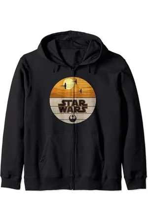 STAR WARS Last Jedi X-Wing Sunset Vintage Felpa con Cappuccio