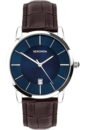 Sekonda Orologio Analogico al Quarzo Giapponese Unisex Adulti con Cinturino in Pelle 30193