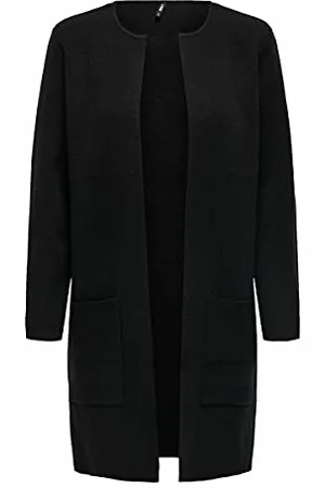 ONLY ONLRIVER L/S Long Cardigan CC Knt Strickjacke, Black, S Donna