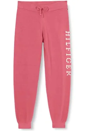 Tommy Hilfiger Cotton Graphic Jogger Pant WW0WW36558 Pantaloni in Maglia, (Frosted Raspberry), M Donna