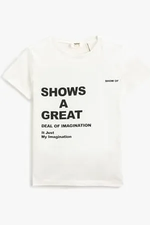Koton T-Shirt Printed Short Sleeve Crew Neck Cotton, (000), 11-12 Anni Boys
