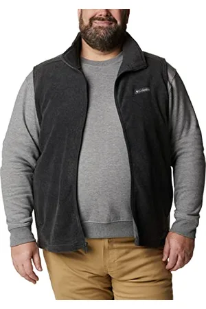 Columbia Steens Mountain Gilet da uomo in pile, charcoal heather (grigio antracite), 3X