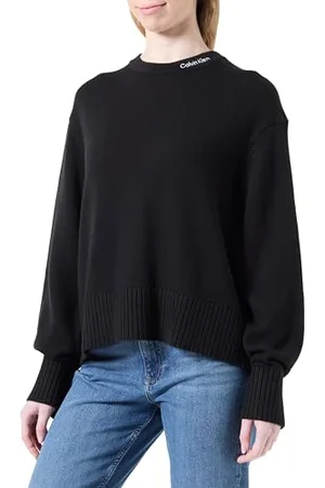 Calvin Klein Logo Embro Sweater Pullover, , S Donna