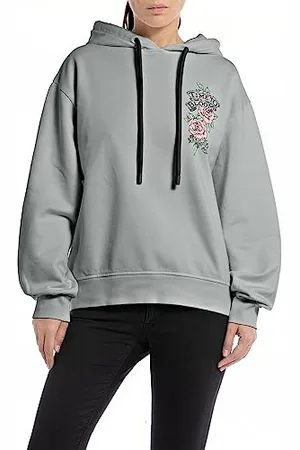 Replay W3632c Felpa con Cappuccio, , M Donna