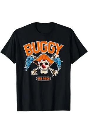 Onepiece Buggy Pirates Clown Skull Crossbones Emblema Anime Maglietta