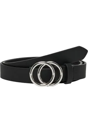 ONLY Onlrasmi Faux Leather Jeans Belt Noos, Cintura da Donna, (Black/Silver Buckle), 80