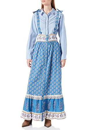 Springfield Abito Midi con Bottoni Stampati Vestito, , 44 Donna