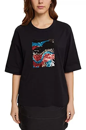 ESPRIT 112ee1k334 T-Shirt, 001/Nero, M Donna